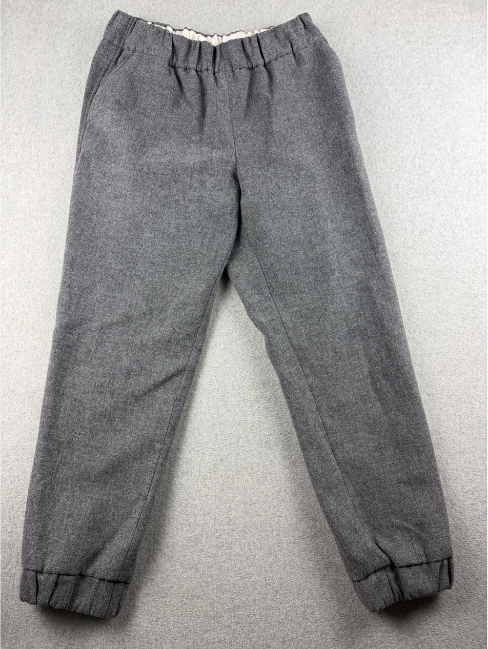Aritzia Wilfred Womens 10 Gray Wool Blend Jogger Pants Elastic Ankle Trouser